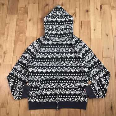 Bape × Nigo BAPE Diamond pattern full zip hoodie … - image 1