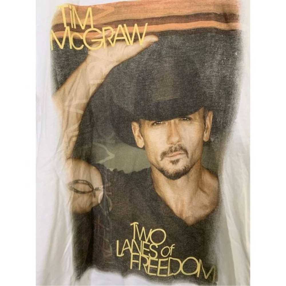 Tim McGraw Two Lanes of Freedom 2013 Tour t shirt - image 3