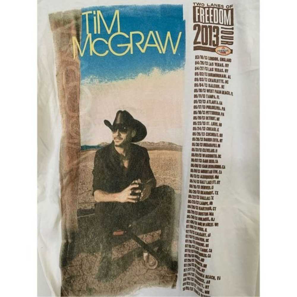 Tim McGraw Two Lanes of Freedom 2013 Tour t shirt - image 4