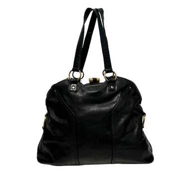 YVES SAINT LAURENT/Tote Bag/Leather/BLK/ - image 1