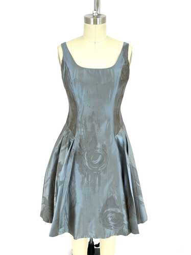 Carmen Marc Valco Satin Jacquard Dress