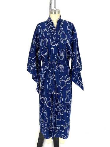 60s Novelty Print Kimono