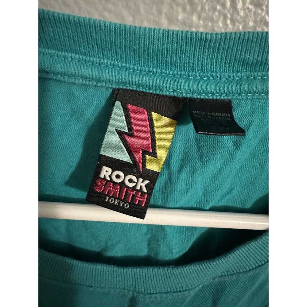 Vintage Rock Smith Tokyo Size 3XL Teal 90s Band T… - image 2