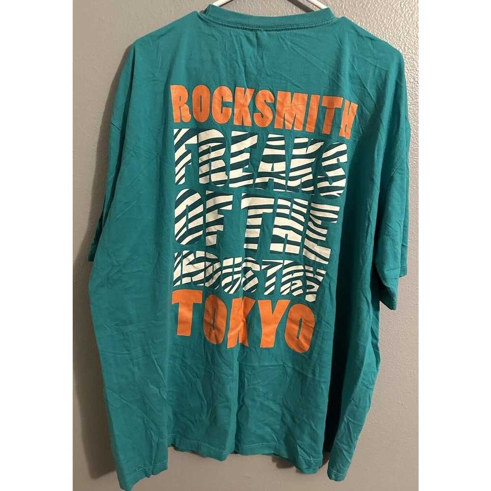 Vintage Rock Smith Tokyo Size 3XL Teal 90s Band T… - image 4