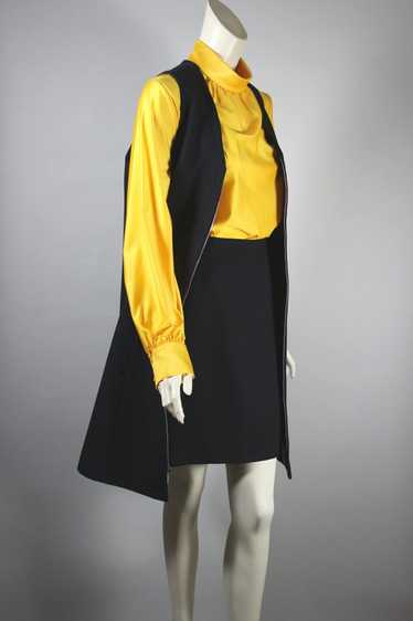Mod 1960s skirt suit vest miniskirt Anne Klein S