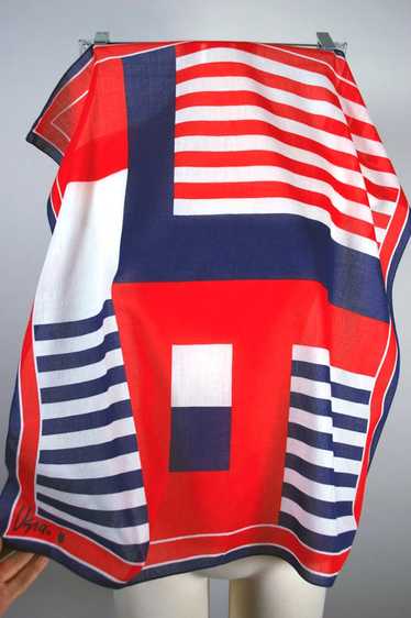 Nautical stripe cotton 1960s 70s Vera scarf bandan