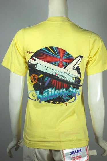 1983 Challenger Space Shuttle 80s t-shirt yellow u