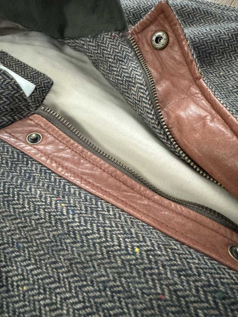 Orvis Vintage Orvis Tweed Snap Button Zipper Leat… - image 2