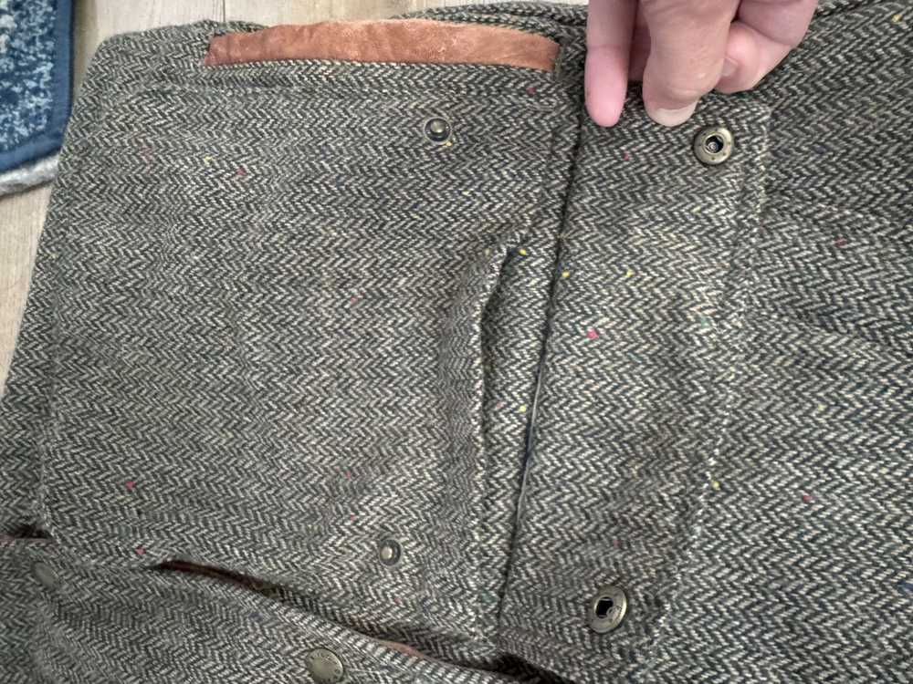 Orvis Vintage Orvis Tweed Snap Button Zipper Leat… - image 9