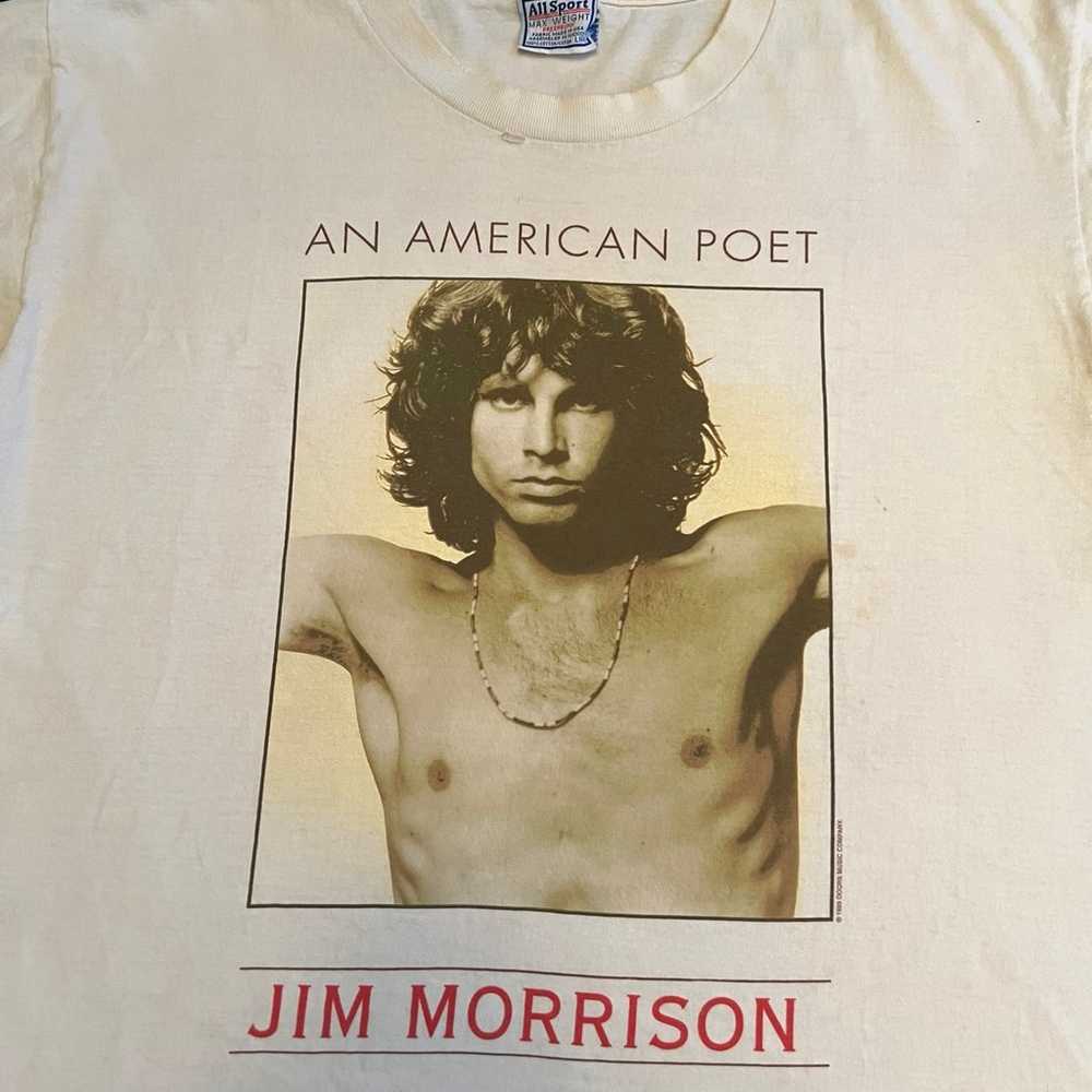 VTG 1999 Jim Morrison Memorial Shirt Cream Large … - image 3