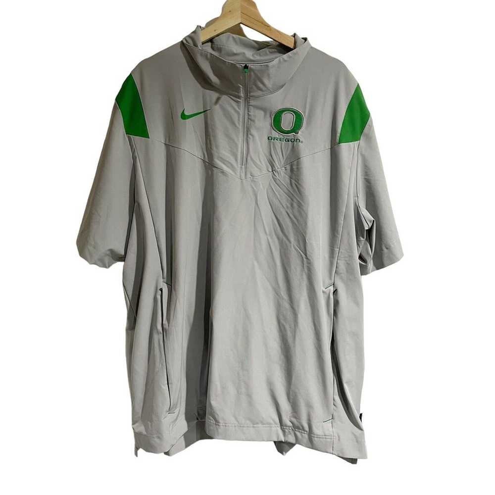 Nike Oregon Ducks Short Sleeve Coaches 1/4 Jacket… - image 1