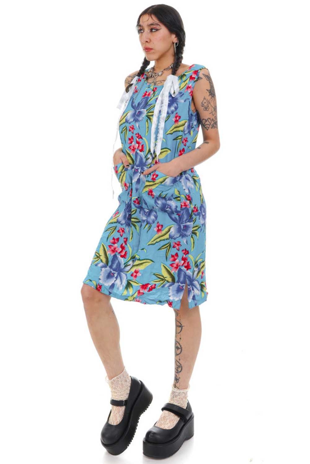 Vintage Y2K Jane Ashley Floral Tank Dress - OSFM - image 3