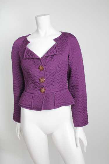1990s Christian Lacroix Silk Blend Quilted Blazer