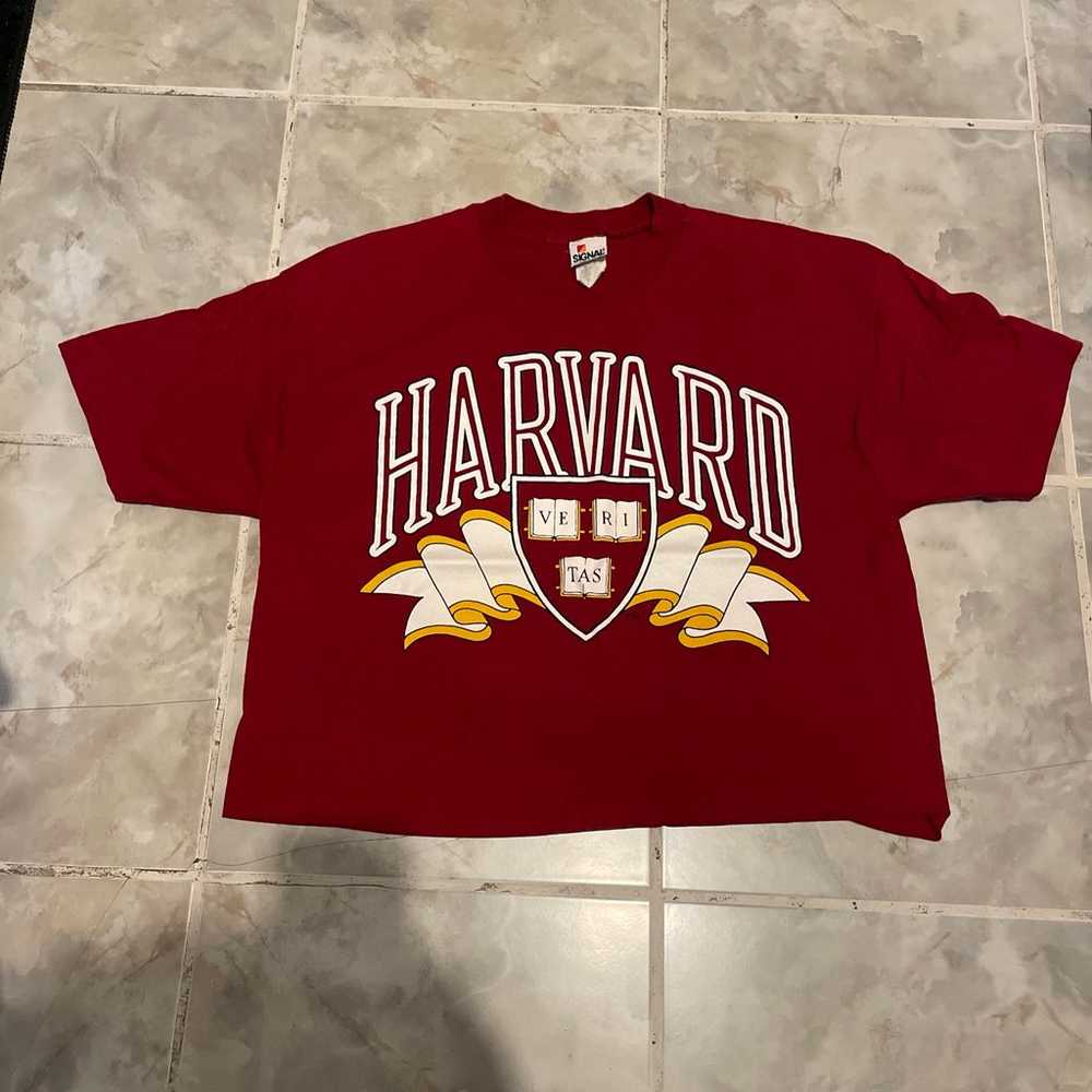 Vintage 1990's Harvard University College Logo  T… - image 1