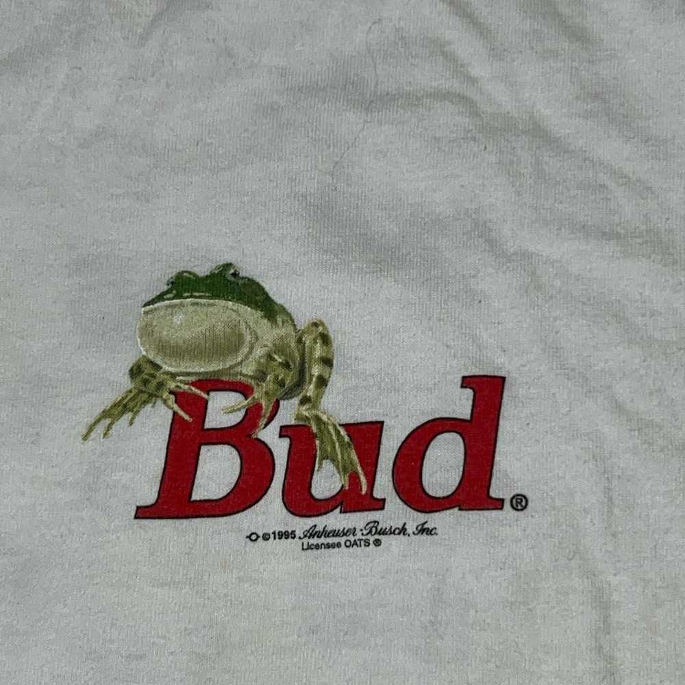 Vintage 90s t shirt budweiser xl oversize fit frog - image 5