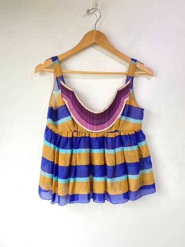 Vintage Miu Miu Striped Silk Top