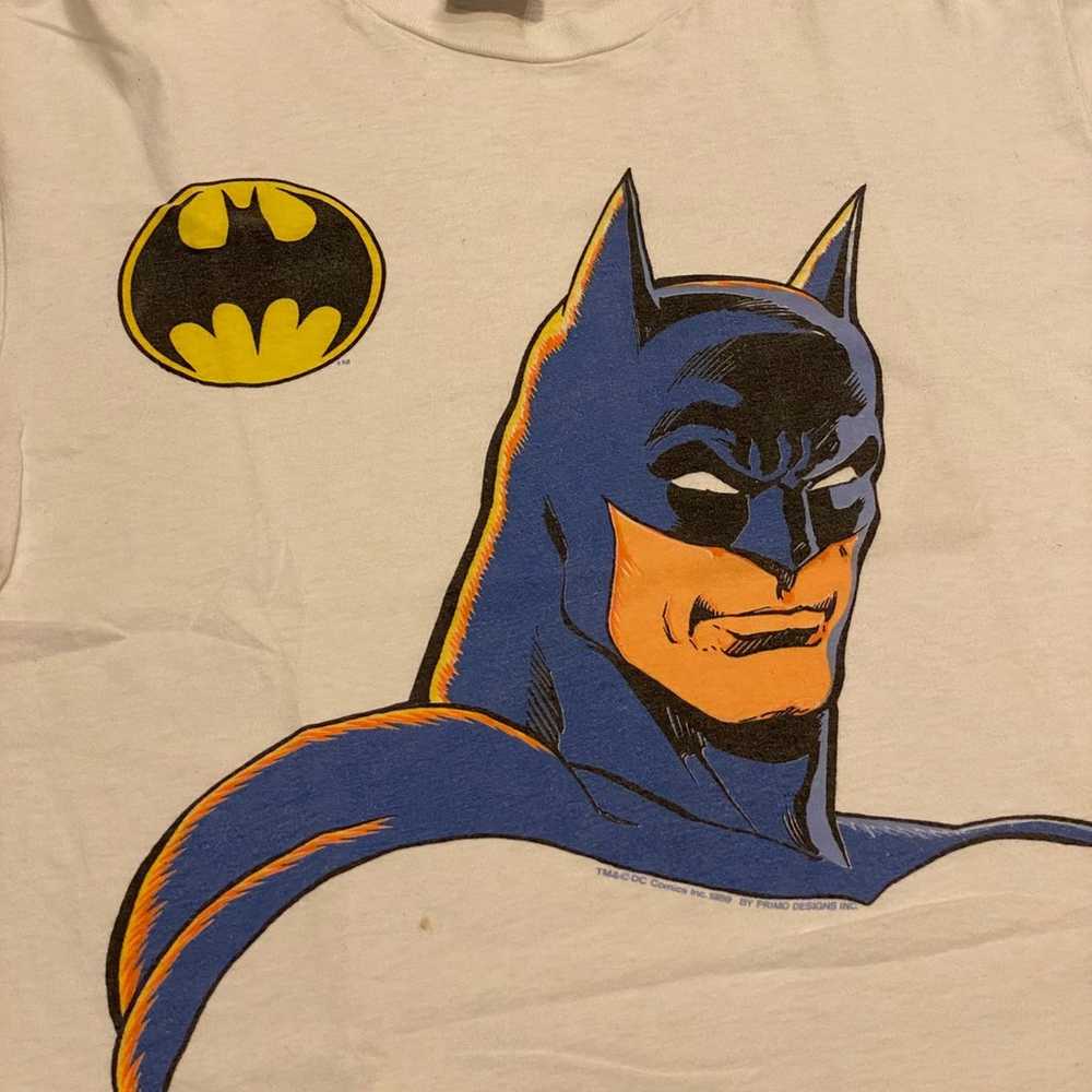 Vintage 1989 Batman Head Shirt Large Hanes Beefy - image 3