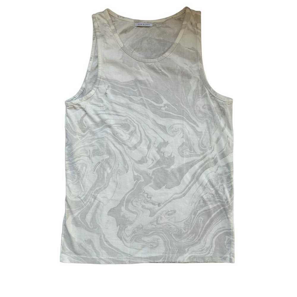 NWOT John Elliot White MARBLE DYE TANK Grey Size S - image 1