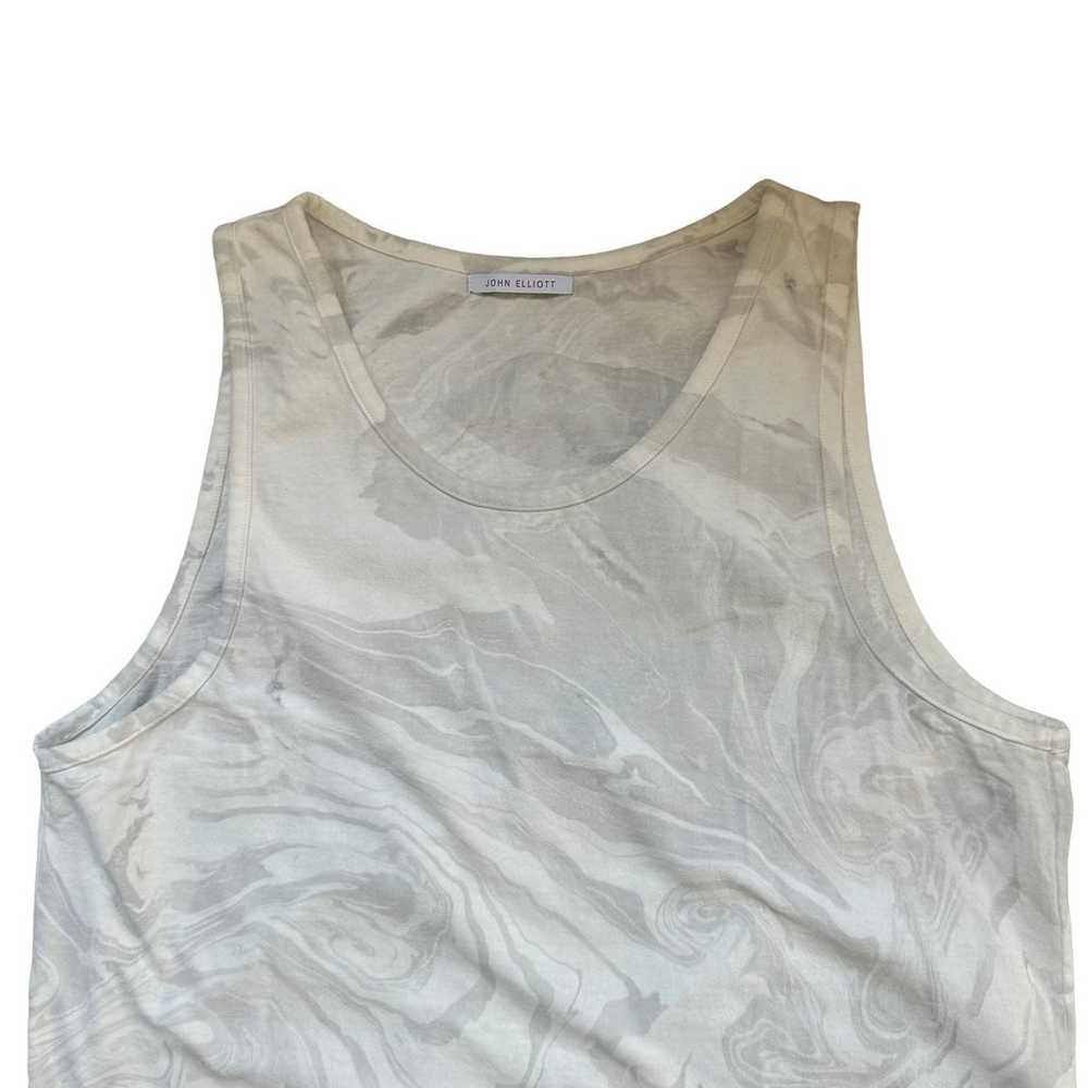 NWOT John Elliot White MARBLE DYE TANK Grey Size S - image 2