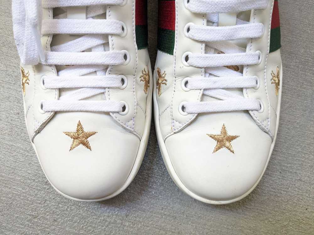 Gucci Gucci Ace Sneakers Bees Stars 9 White Leath… - image 4