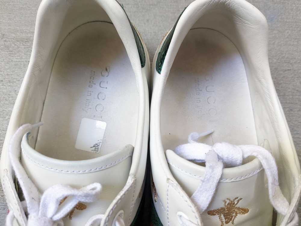 Gucci Gucci Ace Sneakers Bees Stars 9 White Leath… - image 8