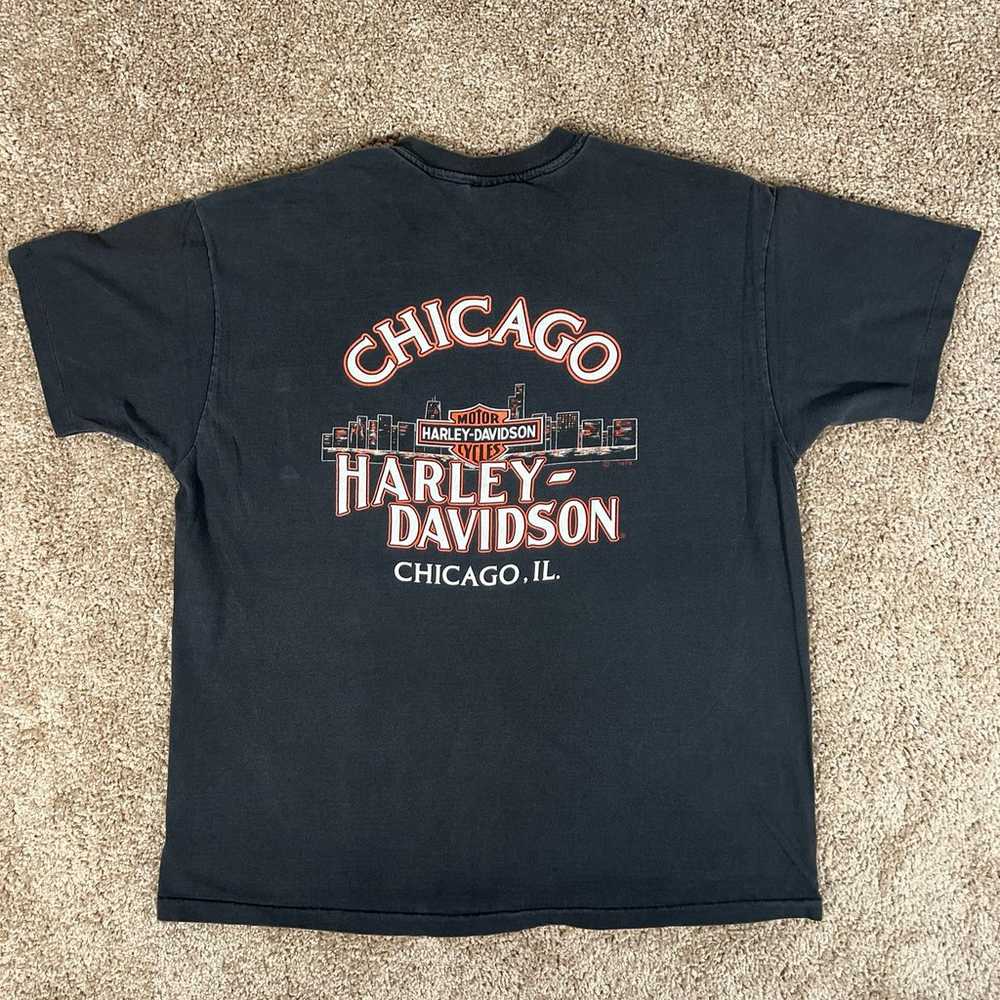 Vintage Harley Davidson Shirt Mens XL 90s Chicago… - image 5