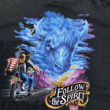 Vintage 3D Emblem Follow The Spirit T-Shirt XL Am… - image 1
