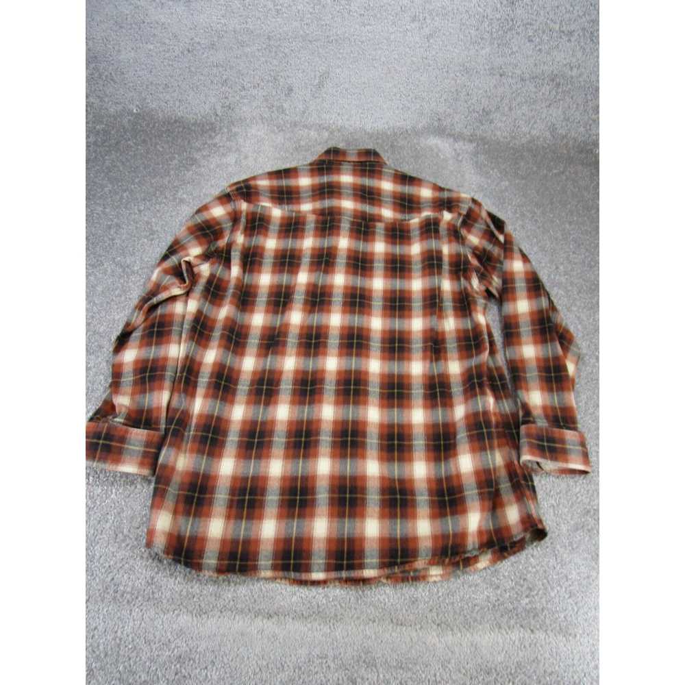 Orvis Orvis Shirt Mens Large Brown Plaid Flannel … - image 3