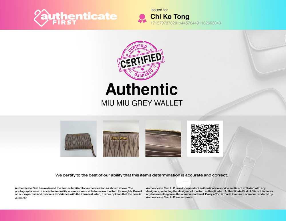 Miu Miu Gray Wallet - Size One Size - image 6