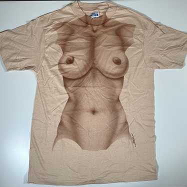 Vintage 1984 Nude Woman B00b Shirt Large - image 1