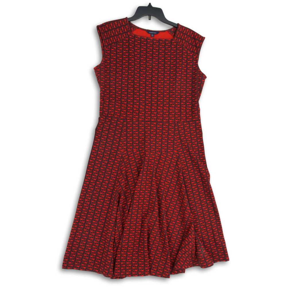 Lands' End Land's End Womens Red Geometric Sleeve… - image 1