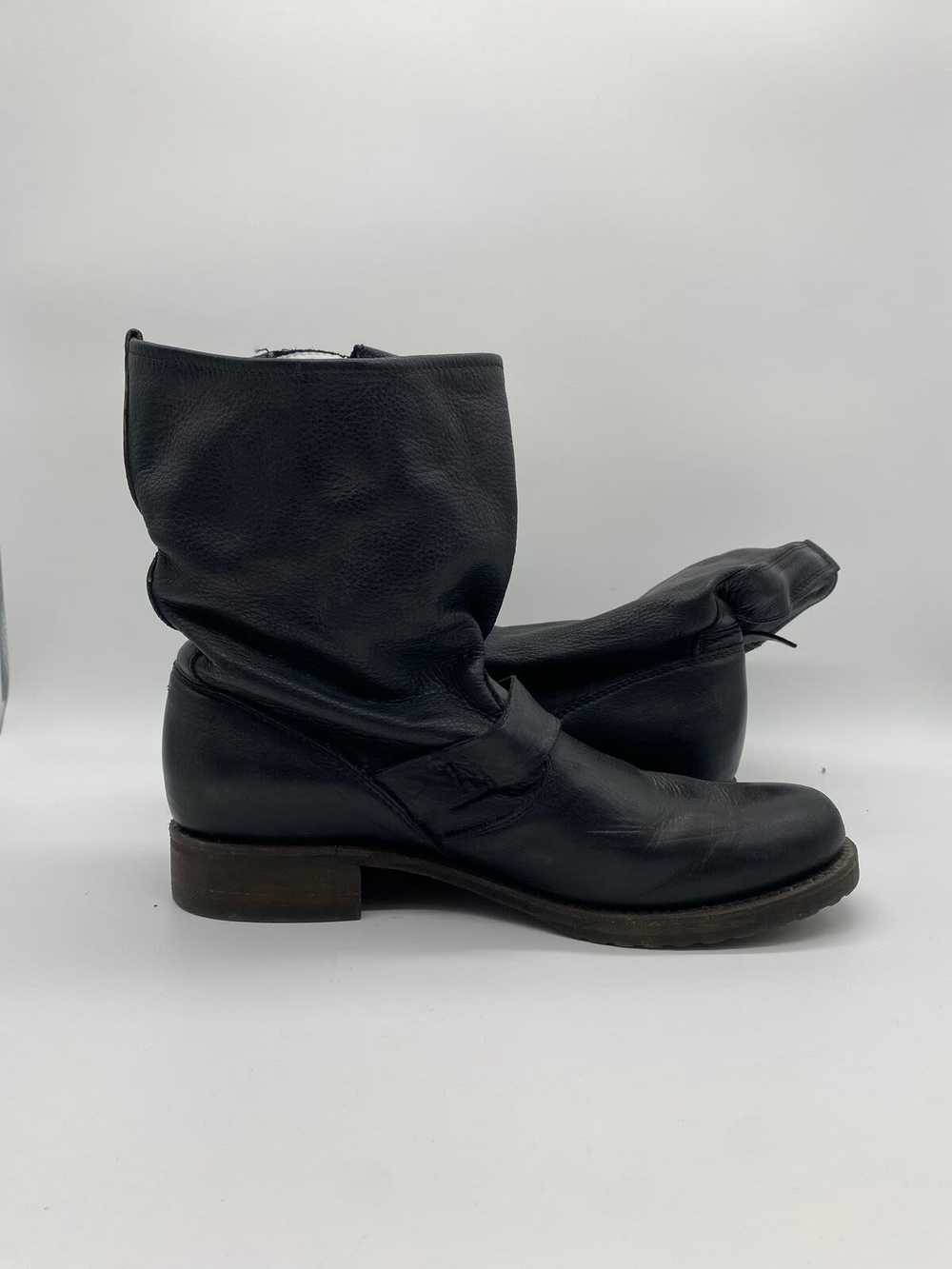 Frye Black Biker Boot Men 10 - image 3