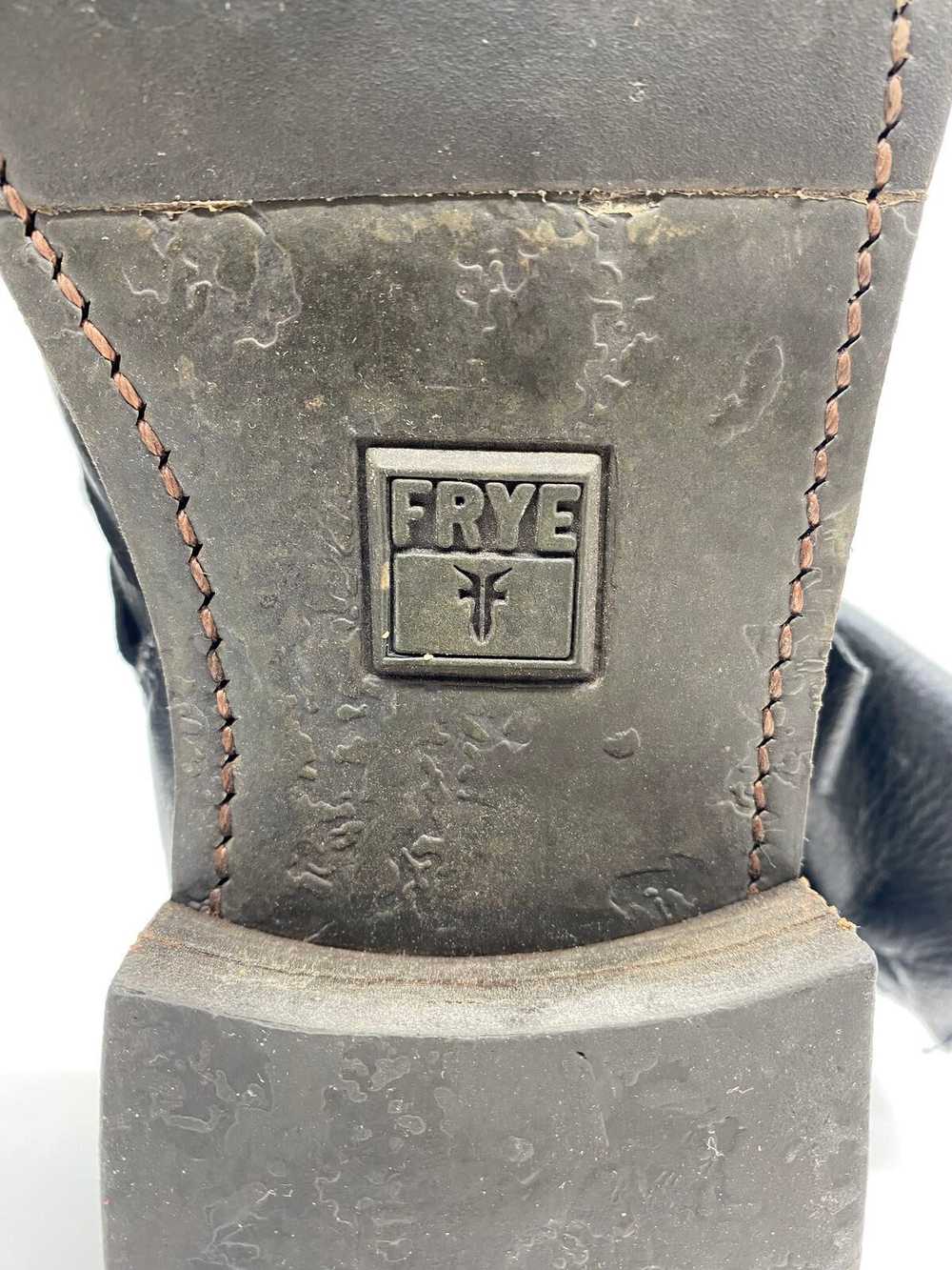 Frye Black Biker Boot Men 10 - image 6