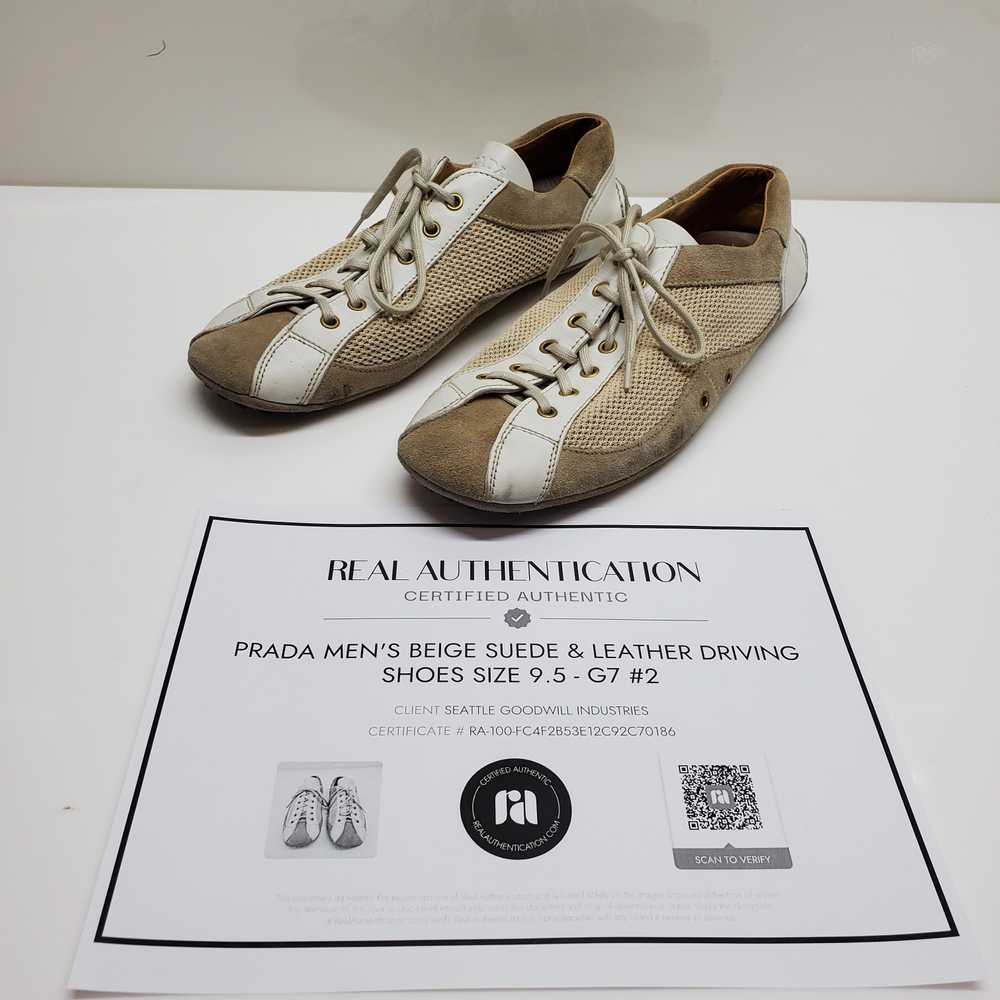 Authenticated Prada Beige Suede/Leather Driving S… - image 1