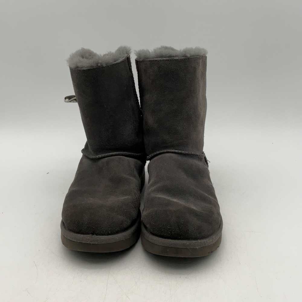 UGG Womens Bailey Bow Gray Suede Round Toe Ankle … - image 3