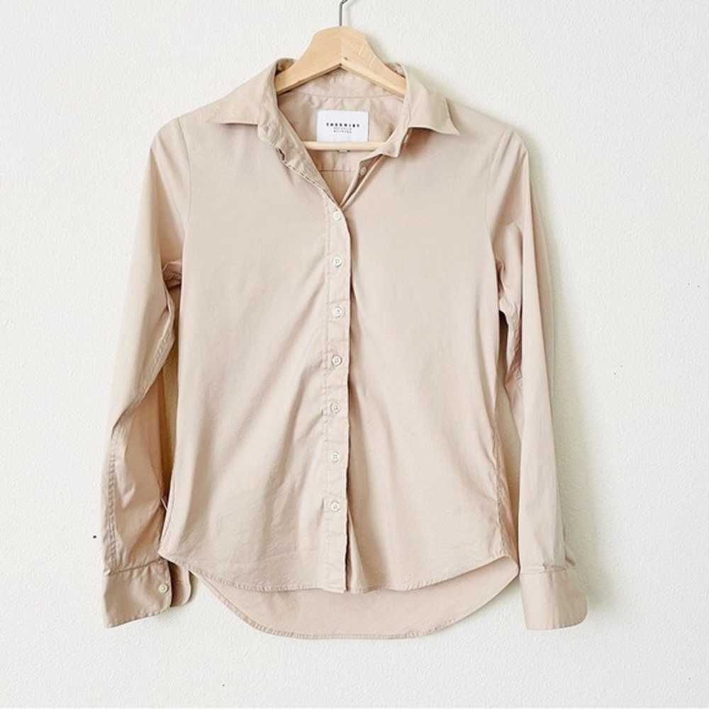 The Shirt by Rochelle Behrens XS beige button dow… - image 1