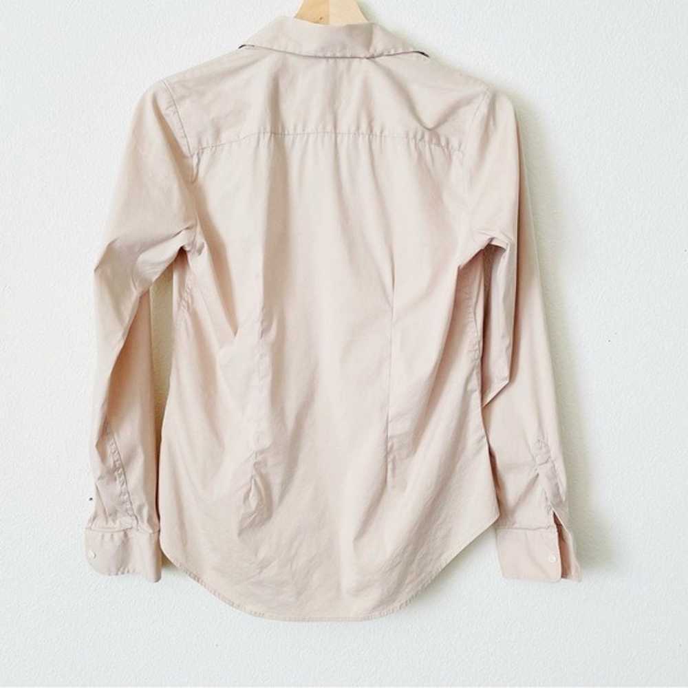 The Shirt by Rochelle Behrens XS beige button dow… - image 3