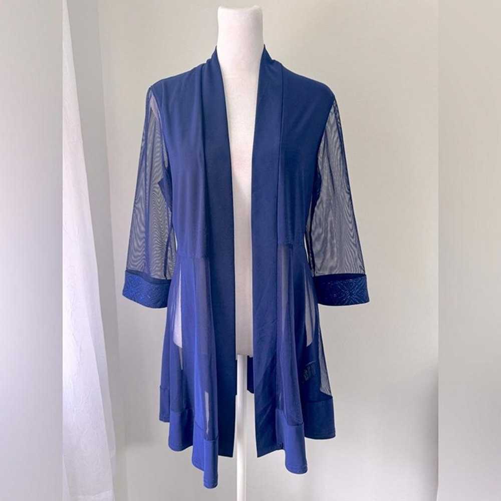 R&M Richards Sheer Blue Cardigan - image 3