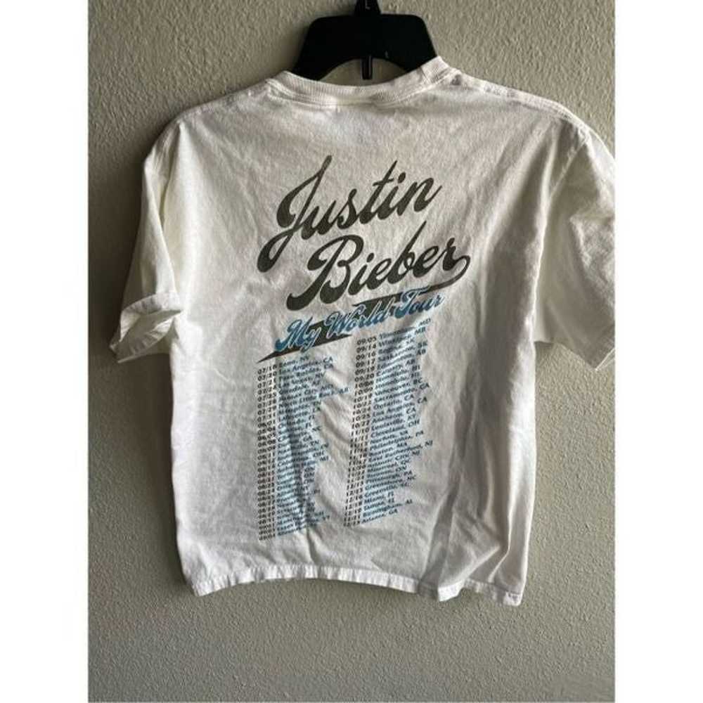 Justin Bieber Vintage My World Tour Concert T-Shi… - image 3