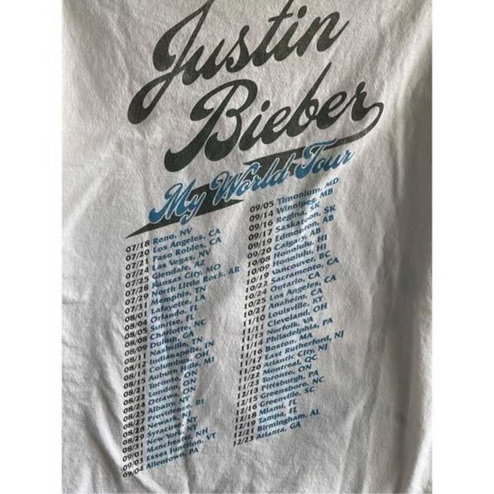 Justin Bieber Vintage My World Tour Concert T-Shi… - image 4