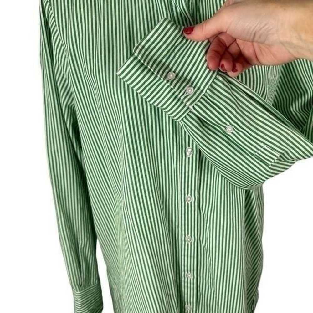 Part Two Green Striped Oversized Button Down NIKK… - image 5