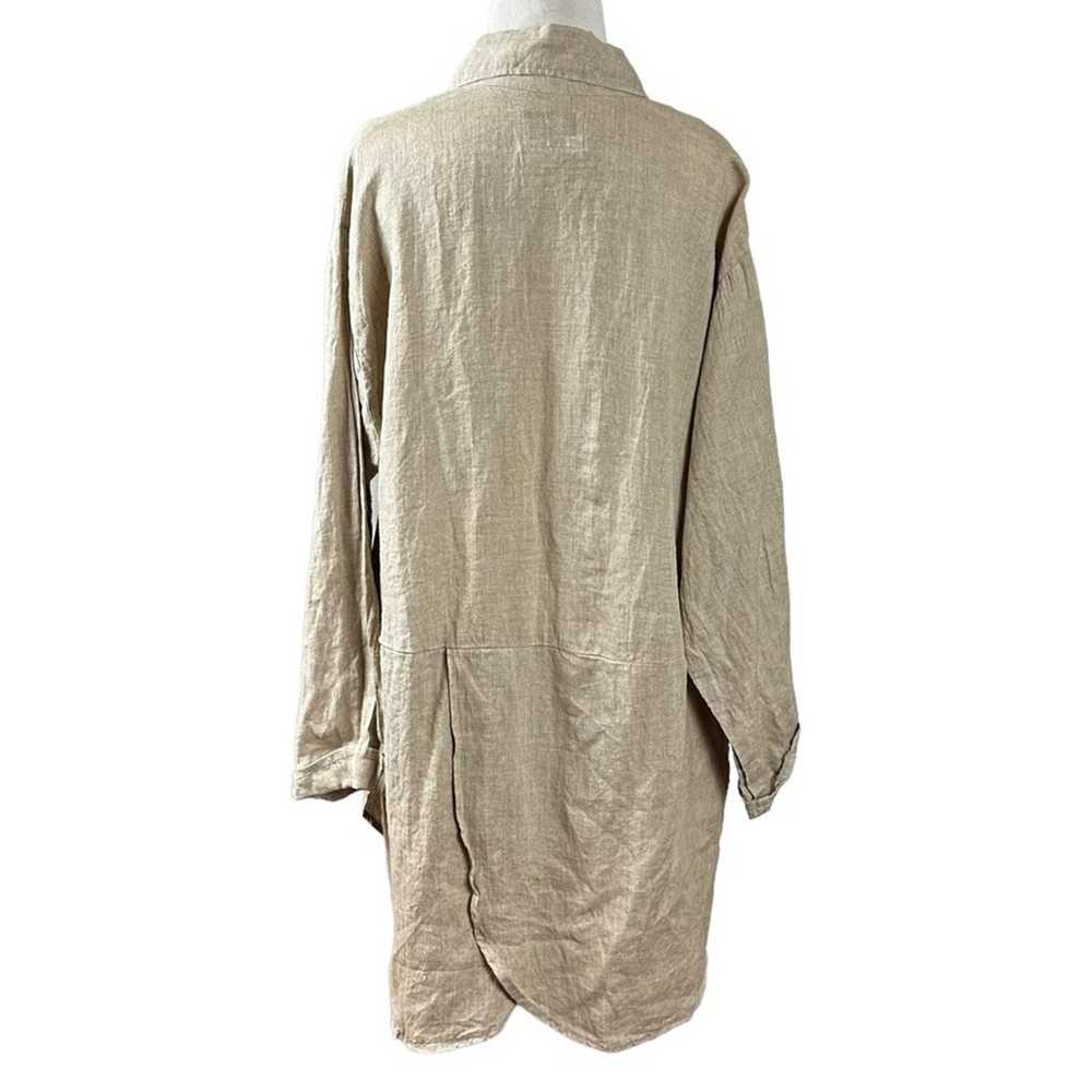 Vintage Flax Linen Oversized Tunic Top in Natural… - image 4