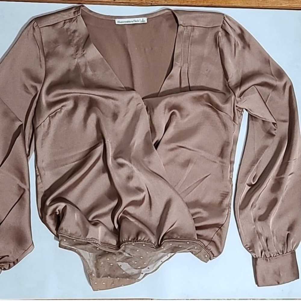 Abercrombie & Fitch  Satin Wrap Front Bodysuit - image 3