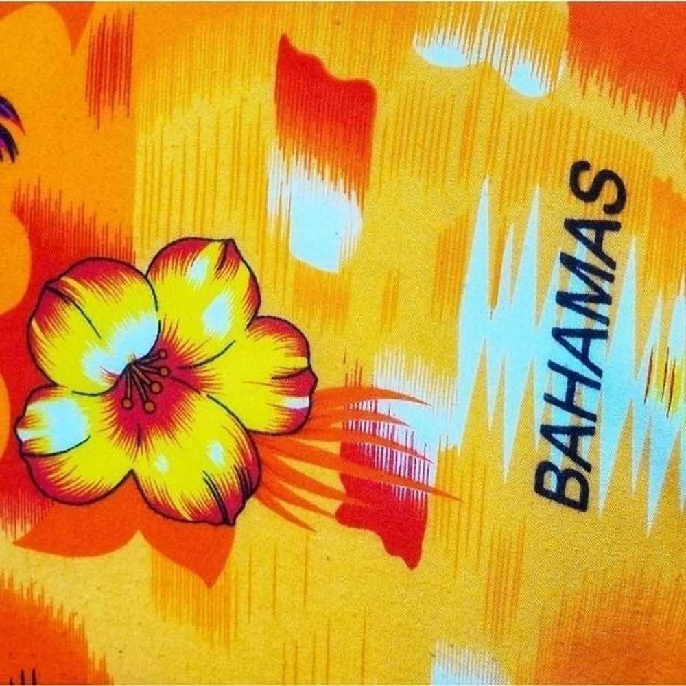 Vintage 70s Orange Sunset Bahamas Hawaiian Shirt - image 9