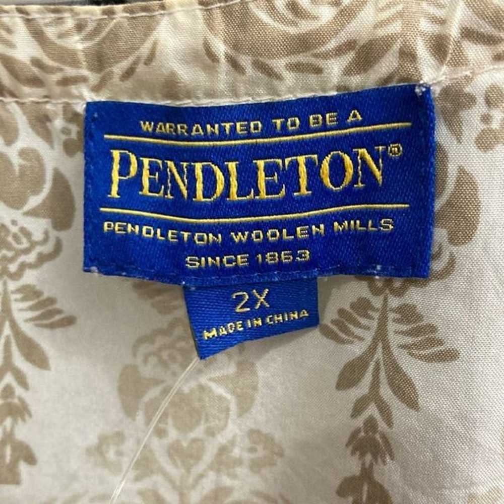 Pendleton 2X Yellow Silk Floral Blouse Cottagecor… - image 8