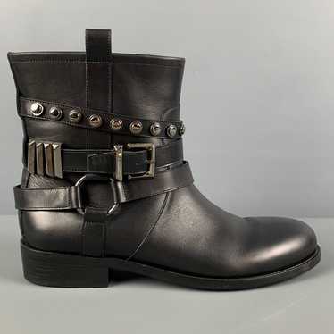 Casedei Boots Black Silver Studded Leather Pull On