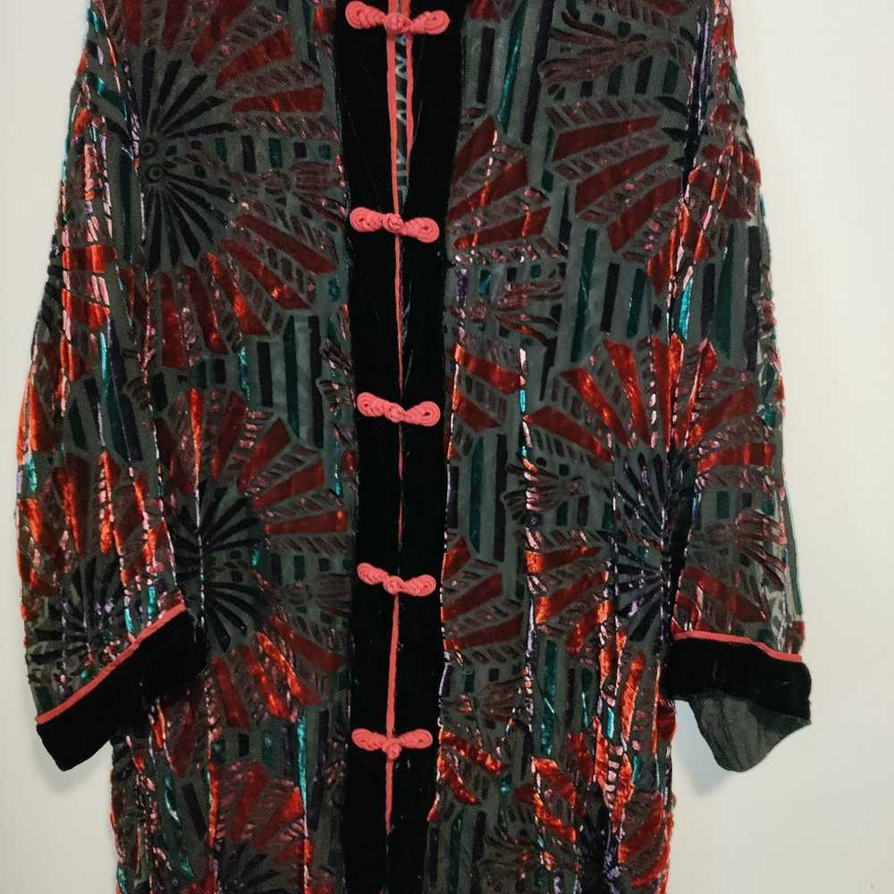 Vintage Bob Mackie Wearable Art Velvet Burnout Ja… - image 1