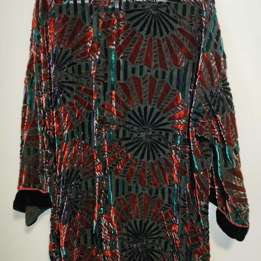 Vintage Bob Mackie Wearable Art Velvet Burnout Ja… - image 2