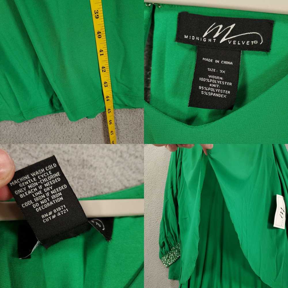 Velvet Midnight Velvet Dress Womens 3X Green Stre… - image 4