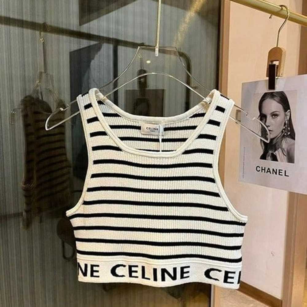 Celine Striped Sports Bra Top size M - image 2